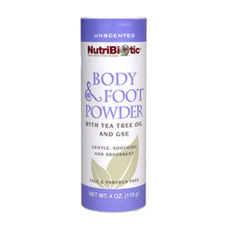 NutriBiotic Body  Foot Powder, Unscented