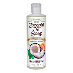 NutriBiotic Pure Coconut Oil Soap, Peppermint  Bergamot 8 oz.